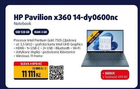 Notebook HP Pavilion x360 14-dy0600nc