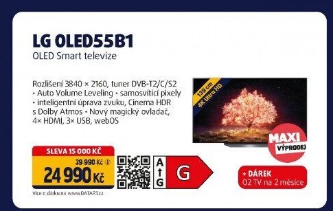 OLED Smart televize LG OLED55B1