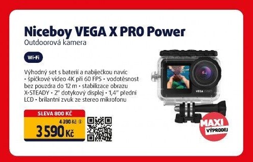 Outdoorová kamera Niceboy Vega X Pro Power