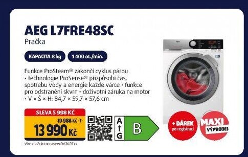 Pračka AEG L7FRE48SC