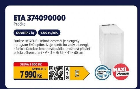 Pračka ETA 3740 90000