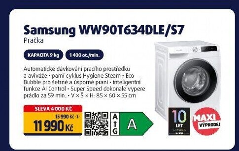 Pračka Samsung WW90T634DLE/S7