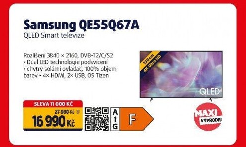 QLED televize Samsung QE55Q67A
