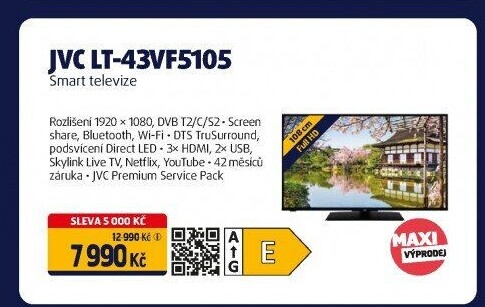 Smart Full HD televize JVC LT-43VF5105