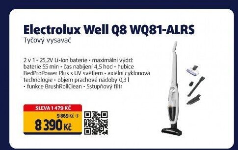 Tyčový vysavač Electrolux Well Q8 WQ81-ALRS