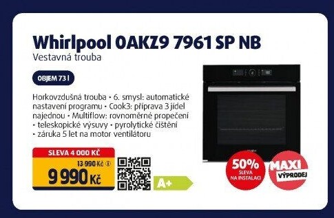 Vestavná trouba Whirlpool OAKZ9 7961 SP NB