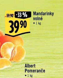 Mandarinky volné