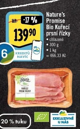 Nature's Promise Bio Kuřecí prsní řízky