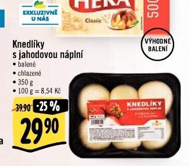 Knedlíky s jahodovou náplní