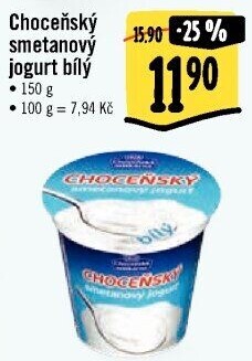 Bílý jogurt smetanový Choceňský