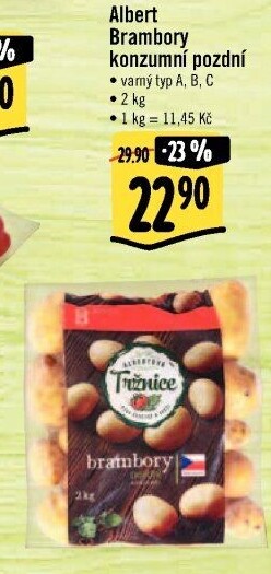 Brambory konzumní pozdní Albert