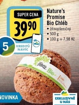 Chléb žitno-pšeničný bio Nature'