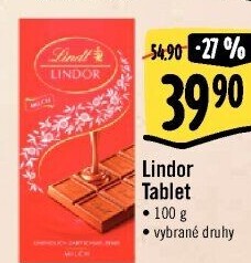 Čokoláda Lindor Lindt