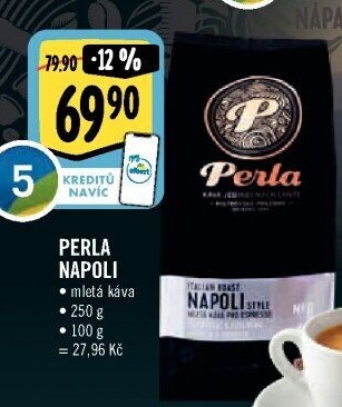 Mletá káva Napoli AH Perla