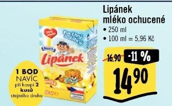 Nápoj mléko ochucené Lipánek Madeta