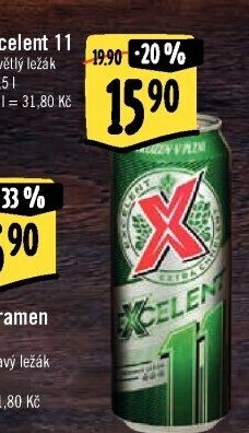 Pivo světlý ležák 11° Excelent