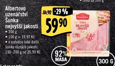Šunka nejvyšší jakosti Albertovo uzenářství