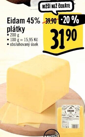 Sýr Eidam 45% Albert