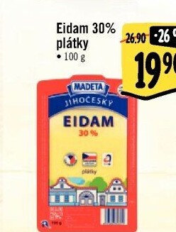 Sýr Eidam Jihočeský 30% Madeta