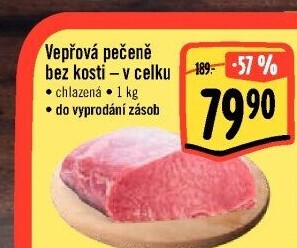 Vepřová pečeně bez kosti