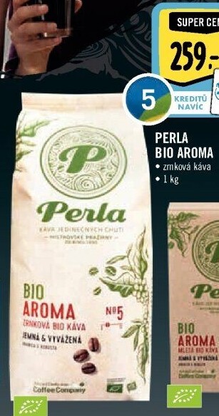 Zrnková káva bio Aroma AH Perla