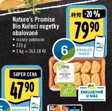 Nature's Promise Bio Kuřecí nugetky obalované