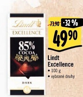 Čokoláda Excellence Lindt
