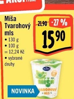 Dezert Tvarohový mls Míša Olma