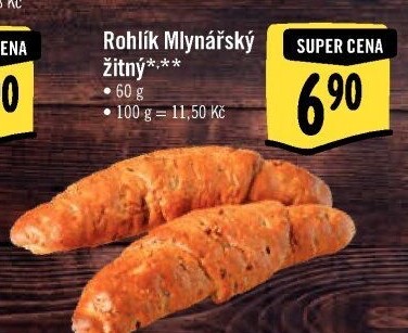 Rohlík Mlynářský žitný Albert