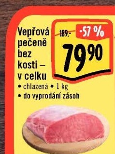 Vepřová pečeně bez kosti