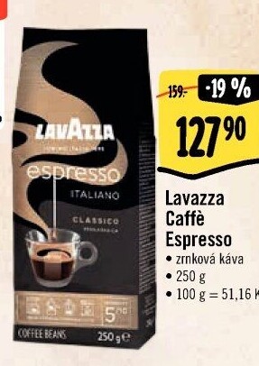 Zrnková káva Espresso Lavazza
