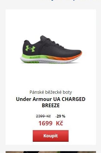 Pánské běžecké boty Under Armour UA CHARGED BREEZE