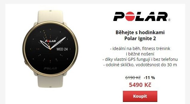 Běhejte s hodinkami Polar Ignite 2