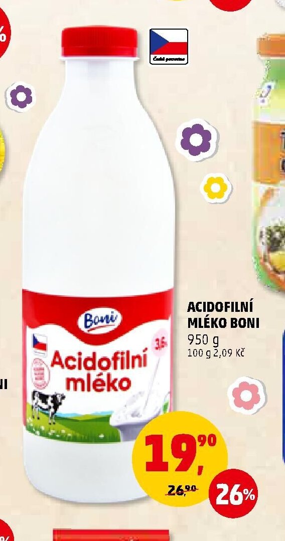 Acidofilní mléko Boni