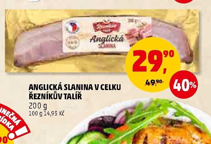 ANGLICKÁ SLANINA V CELKU ŘEZNÍKŮV TALÍŘ