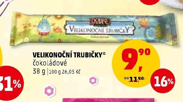 Velikonoční trubičky čokoládové
