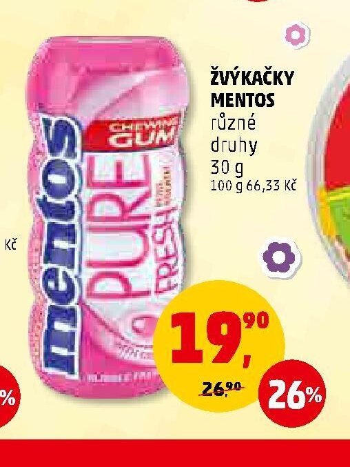 Žvýkačky Mentos