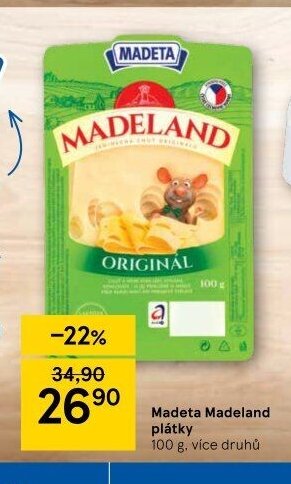 Madeta Madeland plátky 100 g