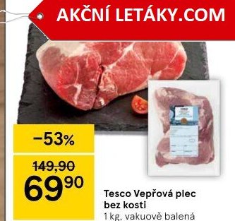 Tesco Vepřová plec bez kosti