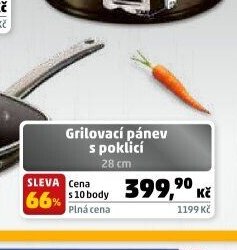 Grilovací pánev s poklicí 28 cm