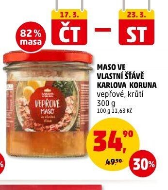 Maso ve vlastní šťávě Karlova Koruna