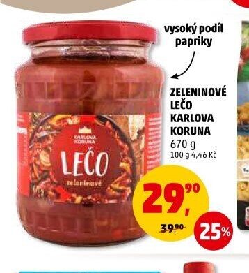 Zeleninové lečo Karlova Koruna