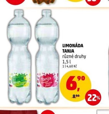 Limonáda Tanja různé druhy