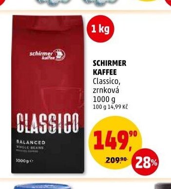 Schirmer Kaffee Classico, zrnková