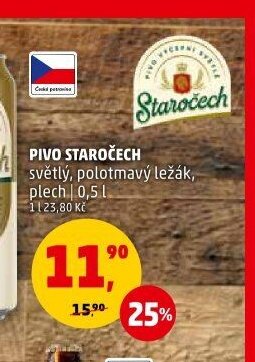 PIVO STAROČECH plech