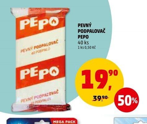 Pevný podpalovač Pepo