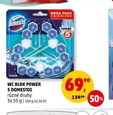 WC blok Power 5 Domestos