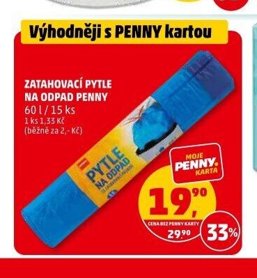 Zatahovací pytle na odpad Penny