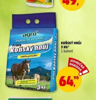 Koňský hnůj 3 kg