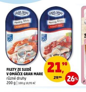 FILETY ZE SLEDĚ V OMÁČCE GRAN MARE